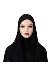 DABOURANG Hijab pour Femme Mousseline de Soie Hijab Musulman intérieur Bandeau Femmes Casquette Bonnet Long châle sous-écharp