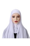 DABOURANG Hijab pour Femme Mousseline de Soie Hijab Musulman intérieur Bandeau Femmes Casquette Bonnet Long châle sous-écharp