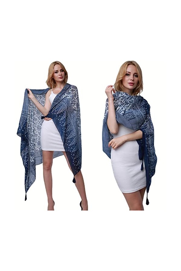 SUYGGCK Châle tendance pashmina pour femme - Écharpe épaisse chaude dhiver à carreaux réversible - Poncho chaud - Rouge viol