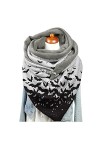 Écharpe triangulaire dhiver pour femme Foulard chaud en cachemire doux Grand châle Pashmina Grande étole en laine élégante É