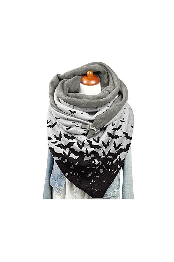 Écharpe triangulaire dhiver pour femme Foulard chaud en cachemire doux Grand châle Pashmina Grande étole en laine élégante É
