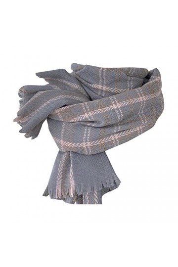 SATUSA Écharpe de créateur pour femmes, grande écharpe en cachemire à carreaux, douce et élégante, châle Pashmina chaud dhiv