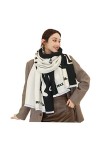 KAYNO Hiver Écharpe Femmes dessin animé impression Pashmina châles dame enveloppes épais chaud mode écharpe longue écharpe do