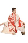 KAYNO Hiver Écharpe Femmes dessin animé impression Pashmina châles dame enveloppes épais chaud mode écharpe longue écharpe do