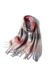 Écharpe Châle Écharpe à carreaux Fauche Hiver Pashmina Châles Châles Cachemire Épais Épaisse Dame Tassel Foulards chauds Écha