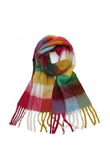 Écharpe Châle Écharpe à carreaux Fauche Hiver Pashmina Châles Châles Cachemire Épais Épaisse Dame Tassel Foulards chauds Écha