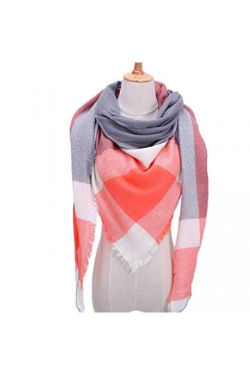 Foulard Femme Soie Cheveux pour De Hiver en Echarpe Écharpe Tricotée pour Femmes Plaid Écharpe Chaude Col Châle Turban Dames 