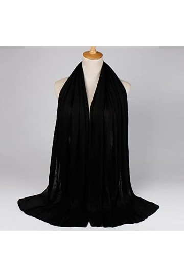 Foulard Femme Soie Cheveux pour De Hiver en Echarpe Jersey Bandana Écharpe Côtelé Coton Écharpe Pure Élastique Cape Femmes Wr