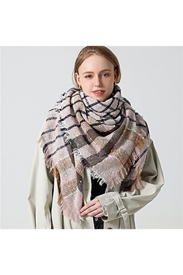 Foulard Femme Soie Cheveux pour De Hiver en Echarpe Vérifiez LÉcharpe Châle pour Plus De Chaleur.&nbsp;Convient pour Offrir À Vot