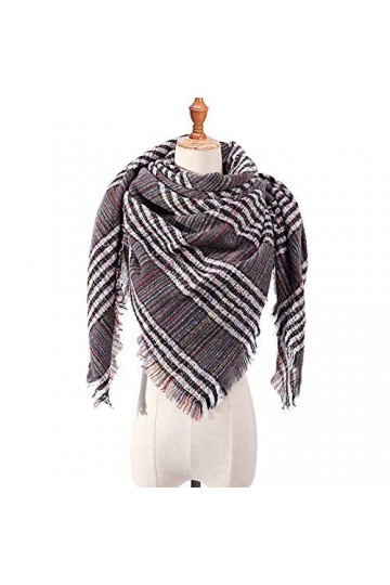 Foulard Femme Soie Cheveux pour De Hiver en Echarpe Nouveau Design Dames Écharpe De Mode Plaid Écharpe Dames Châle Écharpe Ch