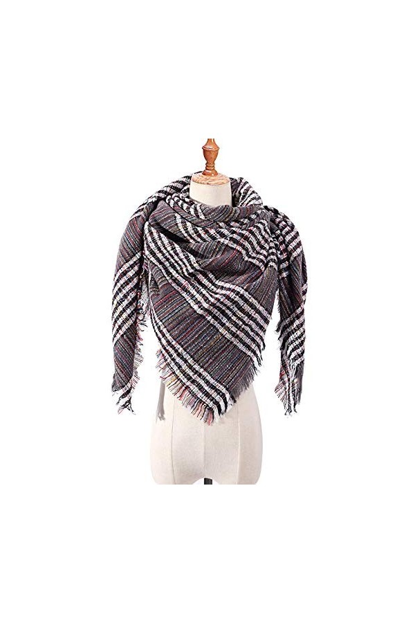 Foulard Femme Soie Cheveux pour De Hiver en Echarpe Nouveau Design Dames Écharpe De Mode Plaid Écharpe Dames Châle Écharpe Ch