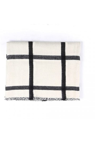 Bywenzai Foulard Écharpe dhiver Automne Et Hiver Épaissie Plaid Écharpe Femme Cachemire Châle Couple Écharpe Chaude Cw004