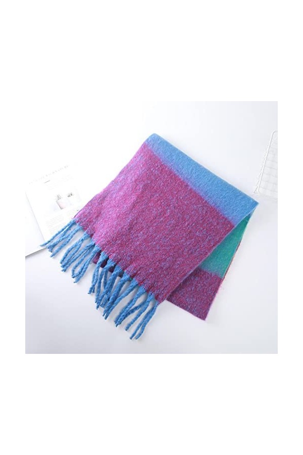 Bywenzai Foulard Écharpe À Carreaux Châle Femmes Mode Tissé Épais Chaud Écharpe Studios Écharpe en Cachemire S21056