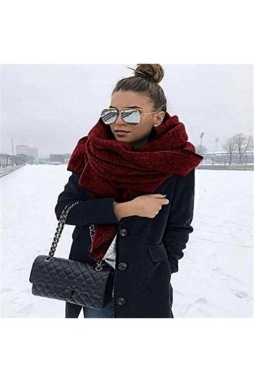 Foulard Femme Cheveux Echarpe Soie Dames Wrap Casual Couleur Unie Polyvalent Châle Écharpe Nouvelle Mode Chaude Grande Écharp