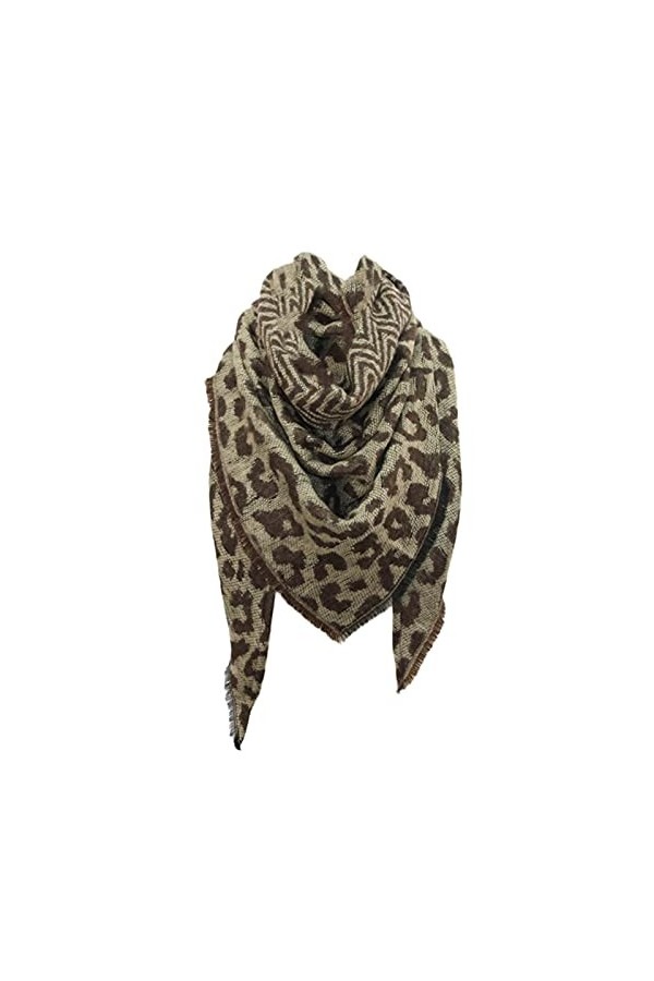 Écharpe Chale Femme Les Femmes dhiver Leopard Chaud Imprimer écharpe Longue écharpe de châle Echarpes Stole Cape écharpe 3in