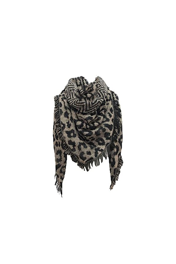 Écharpe Chale Femme Les Femmes dhiver Leopard Chaud Imprimer écharpe Longue écharpe de châle Echarpes Stole Cape écharpe 3in