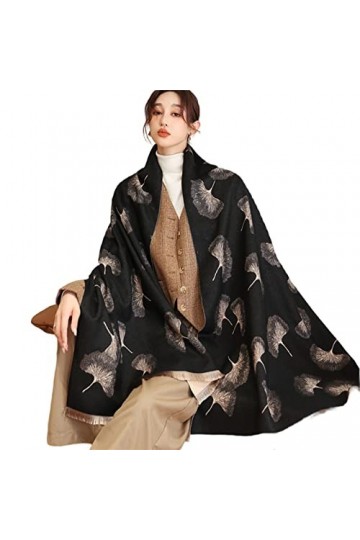 OVLAJ Echarpe Femme Cachemire Écharpe Épaisse pour Les Femmes Imprimées De Châle De Pashmina Et Enveloppement-Wyt287-3