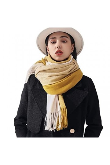 Ryakos éCharpe De Mode Écharpe dhiver Femmes Cachemire Foulards chauds Pashmina Foulard Mode féminine épaissir Soft Tassel T