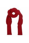 SERUMY Écharpes Tricotées Nouvelle Mode Femme Lady Tringed Pull Scarf-Red
