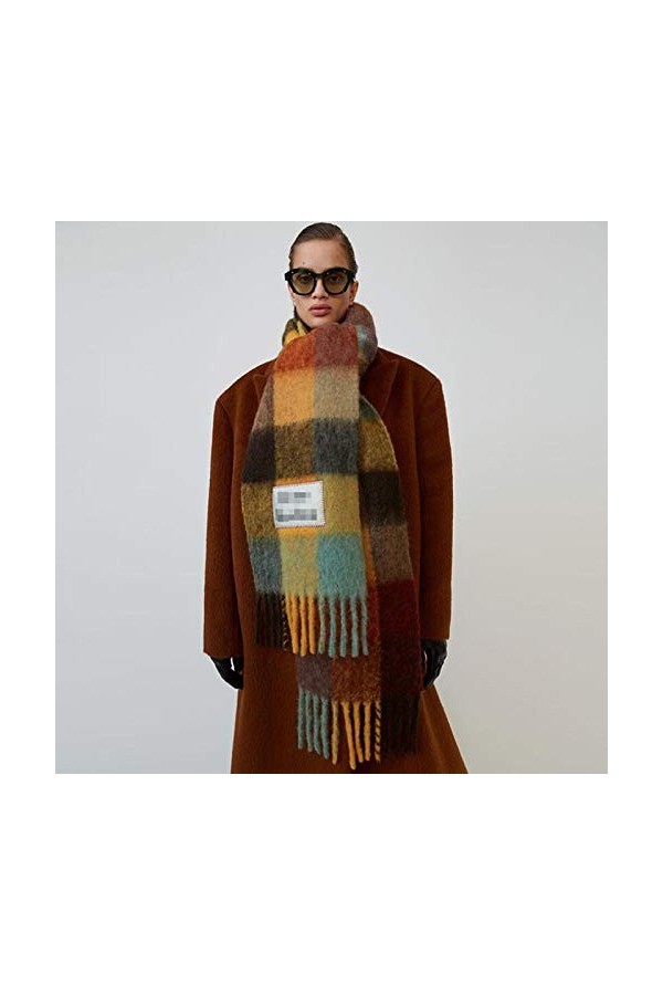 Foulard Echarpe Scarf Scarves Nouvelle Marque Écharpe À Carreaux Femmes Châles Femme Doux Chaud Grandes Écharpes Dames Tricot