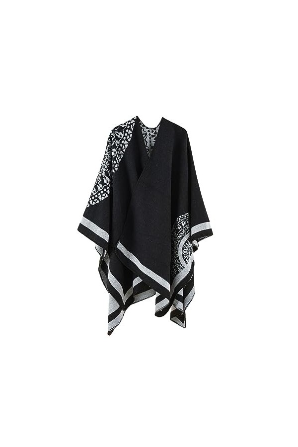 ERFMFKL Écharpe dhiver pour femme - Forme géométrique - Style ethnique bohème - Garde au chaud, Pk019-04, taille unique