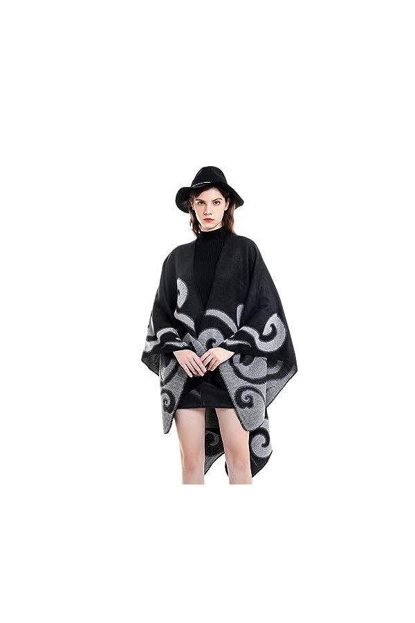 ERFMFKL Écharpe dhiver pour femme - Forme géométrique - Style ethnique bohème - Garde au chaud, Pk019-04, taille unique