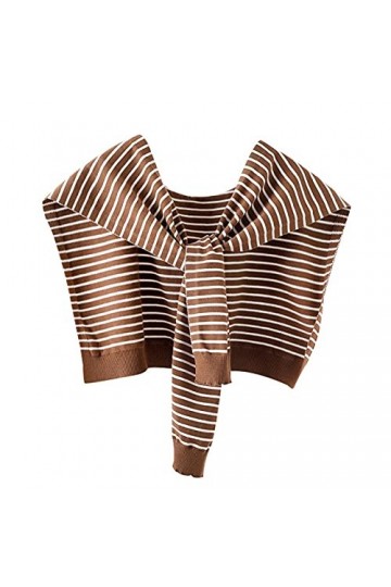 TYXL Foulard de Soie Femme, Sciarpa Donna Inverno Stripe Protezione Autunno di Lavorato a Maglia Scialle Donne Warm Solido Co