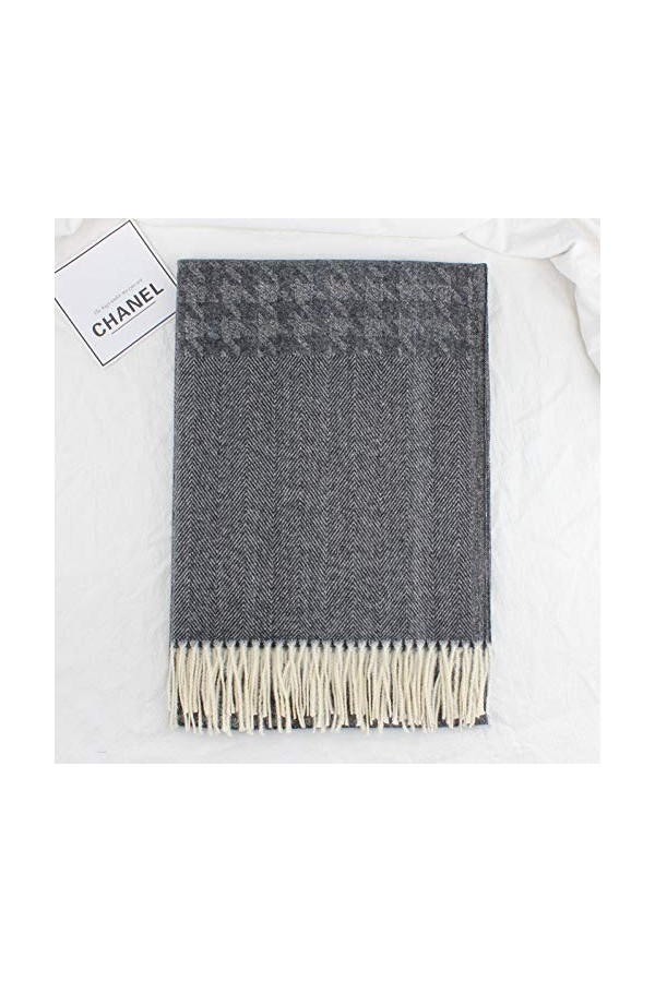 DMXYZZM Écharpe Écharpe Hiver Hiver Châle Sauvage À Double Usage Mode Longue Section Écharpe Chaude Épaisse Automne