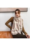 Bywenzai Foulard Cachemire Femmes Hiver Écharpe Pashmina Châles Épais Foulards Imprimés Chaud Dame Blanked Wraps Double Face 