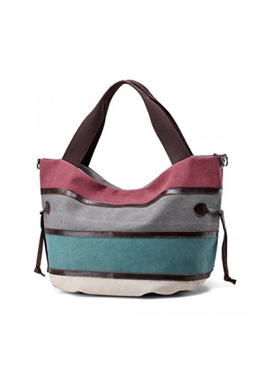 LOSMILE Femmes Sac à main, Sacs bandoulière en toile, Sacs dépaule Besaces Sac d’Ecole, Sacs de plage Cabas décontractés Car