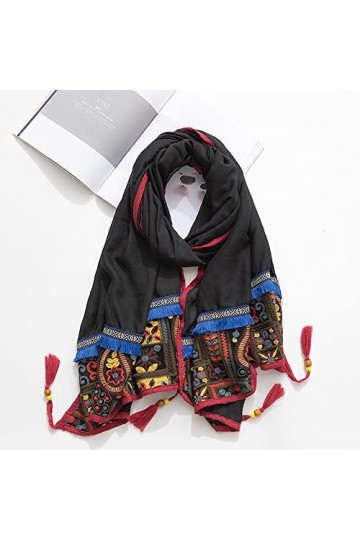 Secuos Nouveau Brodé Femmes Châles Et Wraps Lady Voyage Pashmina Haute Qualité Mode Doux Écharpe Hiver Cou Foulards Hijab Gt3