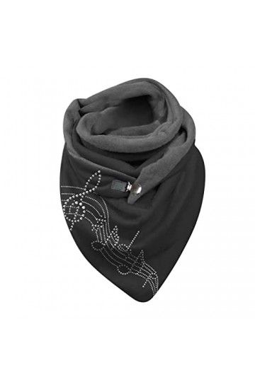 Châle dhiver pour femme - Grande écharpe chaude et douce en cachemire Pashmina triangulaire - Foulard élégant en laine de cr