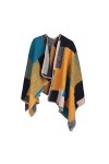 CIKRILAN Womens Winter Pashmina Shawl Scarf Lady Fashion Elegant Soft Wraps in Rich Plaids Yellow
