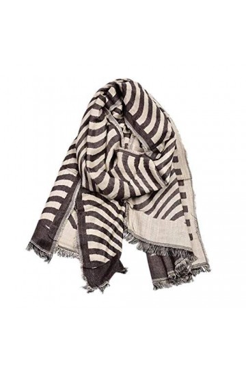 Foulard dhiver en coton et lin pour femme - Épais et chaud - Uni - Tendance - Pashmina - De qualité supérieure - 175 cm - Ca
