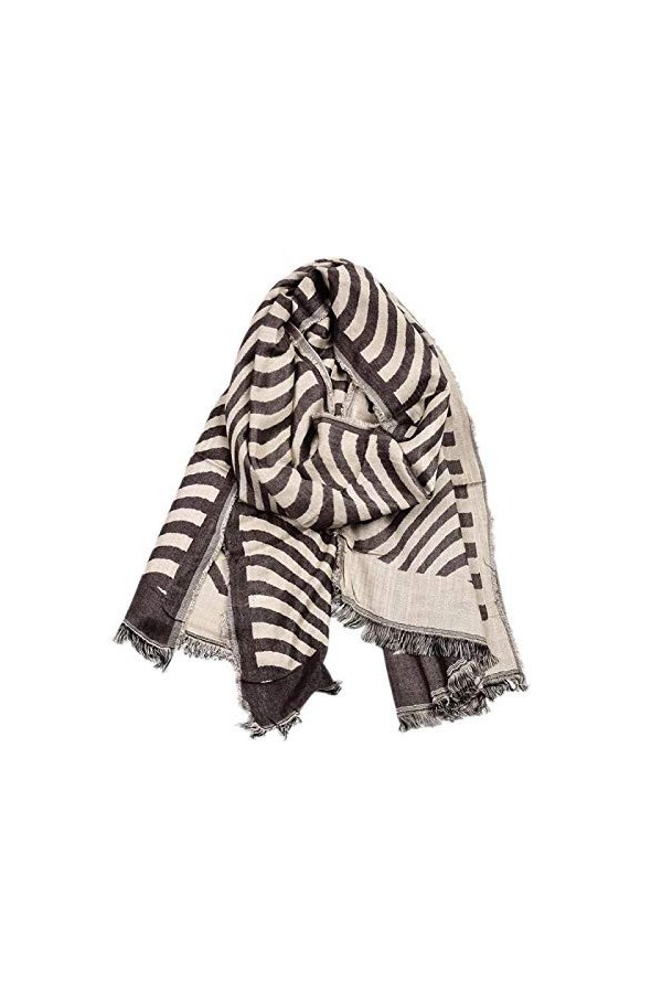 Foulard dhiver en coton et lin pour femme - Épais et chaud - Uni - Tendance - Pashmina - De qualité supérieure - 175 cm - Ca