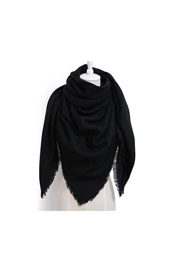 Écharpe Cadeau Écharpe Hiver Chaud Triangle Écharpe Pashmina Châle Écharpes À Carreaux Couverture Châles Écharpe Foulard Col