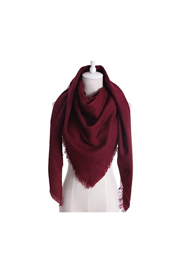 Écharpe Cadeau Écharpe Hiver Chaud Triangle Écharpe Pashmina Châle Écharpes À Carreaux Couverture Châles Écharpe Foulard Col