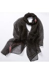 GCC Écharpe Fine à Carreaux en Laine De Soie Hiver,Mode Femme Sauvage Décoration Longue Écharpes Foulard, 4 Couleurs Disponib