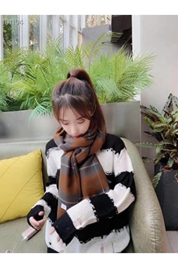 Foulard Echarpe Scarf Scarves Écharpe À Carreaux Femmes Foulards Chauds Écharpes Solides Mode Écharpes Décontractées 10