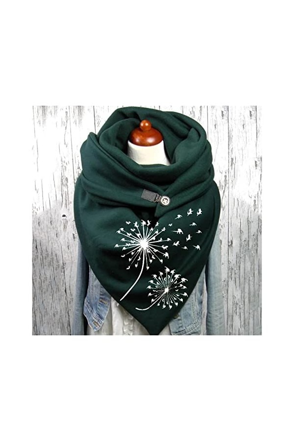 lliang écharpe Nouvelle écharpe dhiver Chaudes Chaudes châles Femmes 2021 décontracté imprimé châles de Mode Black féminin E