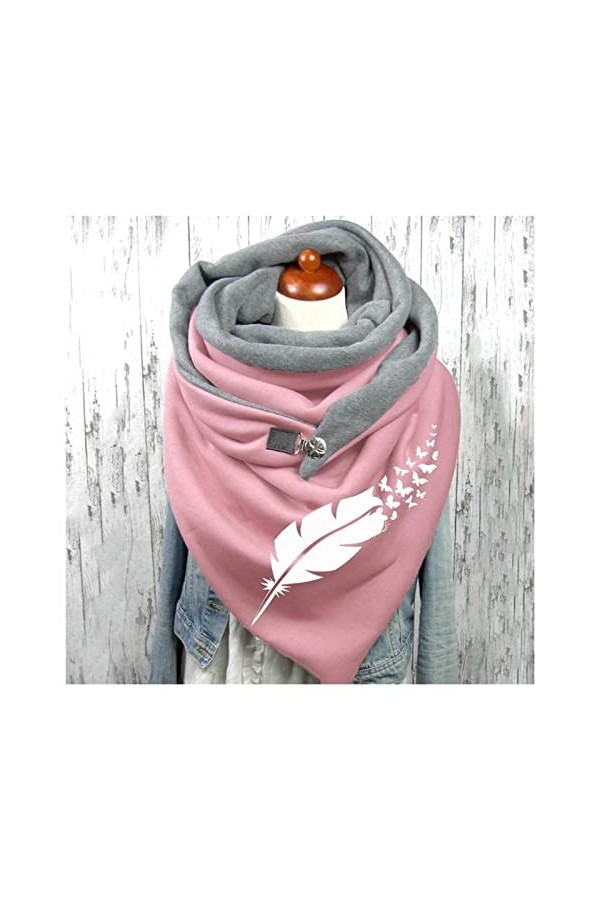 lliang écharpe Nouvelle écharpe dhiver Chaudes Chaudes châles Femmes 2021 décontracté imprimé châles de Mode Black féminin E