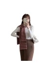 DAFLIN Echarpes Femme， Écharpe Chaude coréenne à Rayures en Tricot Doux, Femmes Automne et Hiver à lextérieur du Couple écha