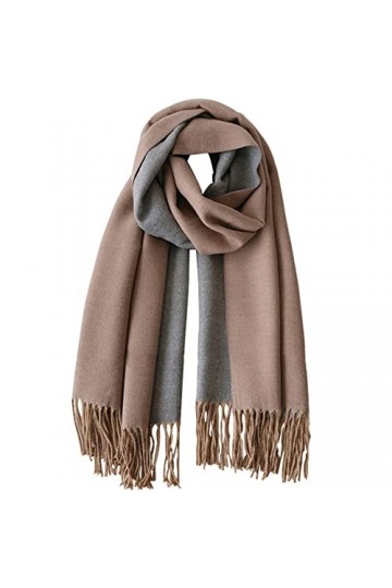 PFLife Écharpes en cachemire pour femme, écharpes et châles en Pashmina souple, réversible, long grand hiver, chaud et épais,