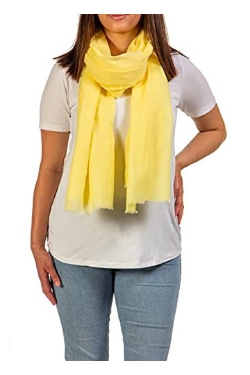 Rinto Châle pashmina en tissu doux 100 % coton pour femme, couleurs unies, pour robe de mariage, robe de soirée, couverture, 