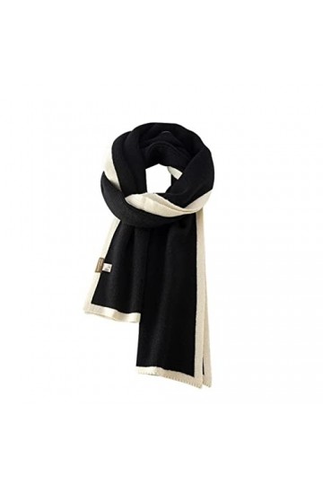 Écharpe dhiver pour femme en cachemire noir chaud Pashmina grande laine élégante écharpe douce Foulard de créateur grand châ