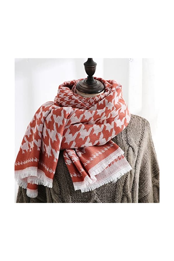 Floral Impression Automne Hiver Cachemire Pashmina Foulards Longs Épais Couverture Châle Femmes Color : Red, Size : 70x180cm