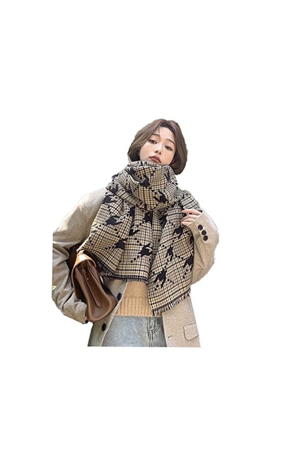 KAYNO Hiver Écharpe Design de luxe nouvelle écharpe à carreaux hiver chaud cachemire femmes longues écharpes Pashmina dame gl