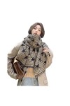 KAYNO Hiver Écharpe Design de luxe nouvelle écharpe à carreaux hiver chaud cachemire femmes longues écharpes Pashmina dame gl