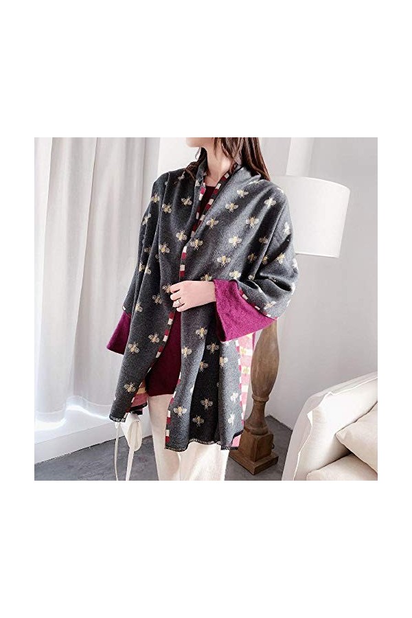 FBFG2020 hiver femmes écharpe en cachemire Thich col chaud Bandana Pashmina châles et enveloppement dame Cachecol Sjaal échar