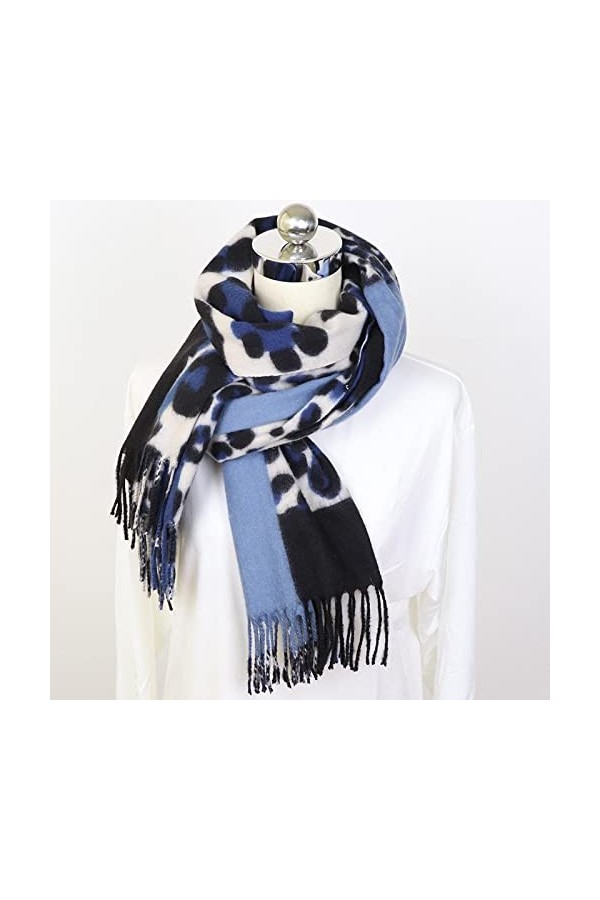 Foulard Femme Soie Cheveux pour De Hiver en Echarpe Nouvelle Mode Femmes Écharpe Imprimé Châle Et Enveloppement Double Usage 